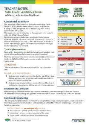 Thumbnail image of Education Destination resource 101211 Teacher Note