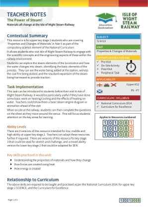 Thumbnail image of Education Destination resource 101082 Teacher Note