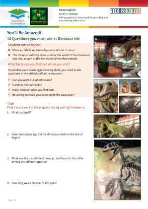 Click to view Resource 102033 10 Questions you must ask at Dinosaur Isle Museum