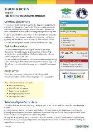 Thumbnail image of Education Destination resource 104201 Teacher Note