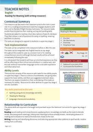 Thumbnail image of Education Destination resource 104211 Teacher Note