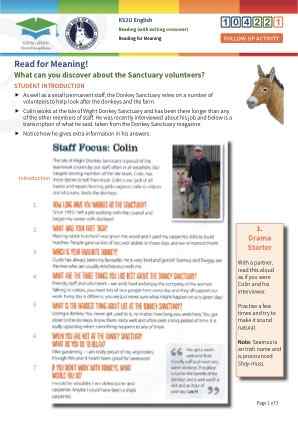 Click to view Resource 104221 Read for Meaning! Sanctuary Volunteers