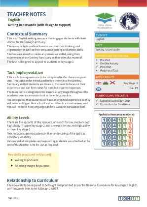 Thumbnail image of Education Destination resource 104115 Teacher Note