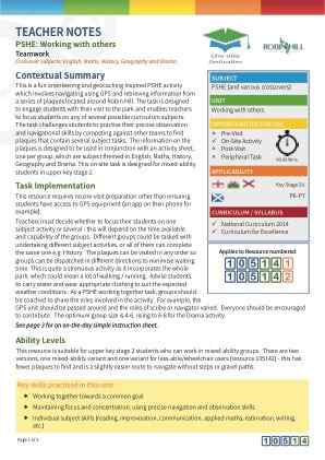 Thumbnail image of Education Destination resource 105142 Teacher Note