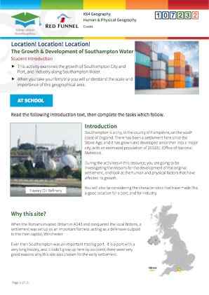 Click to view Resource 107232 Location Location Location! Southampton Water