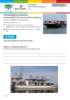Click to view Resource 107262 Containing the Containers! The role of containerisation in world trade.