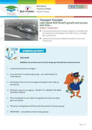 Click to view Resource 107302 History of Transport: Growth in the Nineteenth Century