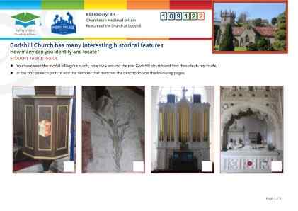 Click to view Resource 109122 Historical features of Godshill medieval church