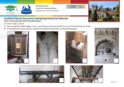 Click to view Resource 109123 Historical features of Godshill medieval church