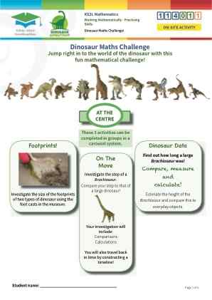 Click to view Resource 114011 Dinosaur Maths Challenge!