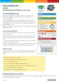 Thumbnail image of Education Destination resource 119002 Teacher Note